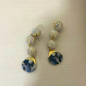 Lele Sadoughi crystal drop earrings new without tags, never worn